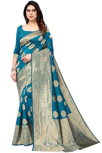 Image of MIRCHI FASHION Women Saree | Jacquard Banarasi Silk Woven Ethnic Motif Office Wear Sari