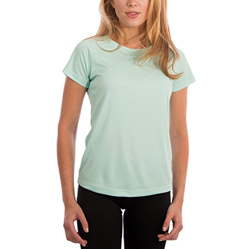 Vapor Apparel Women’s UPF 50+ UV Sun Protection Short Sleeve Performance Regular Fit T-Shirt for Sports and Outdoor Lifestyle, Large, Seagrass