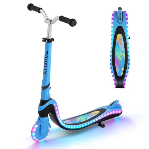 2 Wheels Kick Scooter, Scooter for Kids with Light-Up Wheels & Deck, Adjustable...