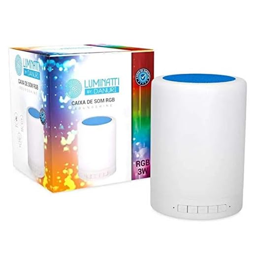 Caixa de Som Abajur Luminária Soundshine Bluetooth Multi-color