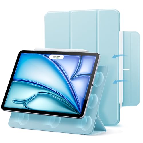 Image of ESR for iPad Air 11 Inch Case M4 /M3 /M2 (2026 /2025 /2024), iPad Air 5th /4th Gen (2022 /2020), Powerful Magnetic Attachment, Slim Trifold Stand Case, Auto Wake /Sleep, Durable Protection, Sky Blue