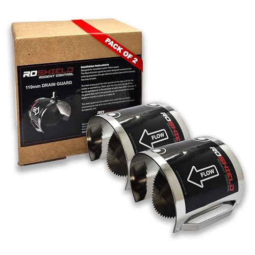 Roshield 2X Rat Drain Guard | Stop Rats within Drainage & Properties | Rodent Flap Control & Prevention Proofing (Stainless Steel 4"/110mm)