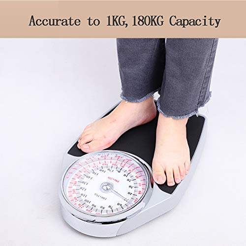 Extra Large Mechanical Dial Scale - 397lb Capacity, Heavy Duty Precision Weight Measurement, Professional Bathroom & Gym Scale, Durable Body Weight Tracker for Accurate Results