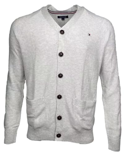 Tommy Hilfiger Mens Buttondown Knit Cardigan Sweater (Gray,3X-L)