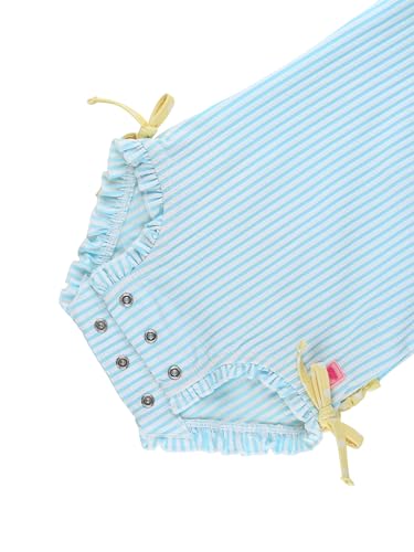 Image of RuffleButts Baby-Girls Seersucker Long Sleeve Rash Guard - One Piece Swimsuit UPF 50+ Toddler
