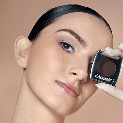 Palladio Brow Powder For Eyebrows, Soft And Natural Eyebrow Powder With Jojoba Oil & Shea Butter, Helps Enhance & Define Brows, Compact Size For Purse Or Travel, Includes Applicator Brush, Soft Brown #TOP5