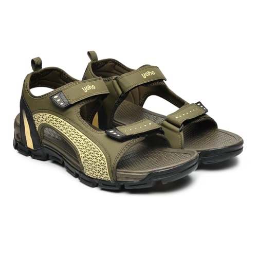 Image of YOHO TrailX Sports Sandals for Men, Cushion Comfort, Lightweight & Anti Skid Floaters for Walking & Trekking, Footwear for Man /Boys /Gents