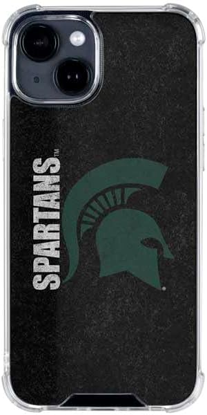 Skinit Clear Phone Case Compatible with iPhone 14 - Officially Licensed Michigan State University Spartans Logo Design