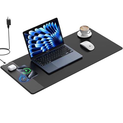 TopMade Wireless Charging Mouse Pad, Gaming Mousepad Home Office ...