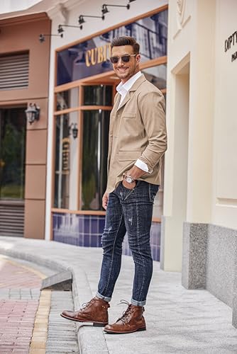 COOFANDY Men's Linen Cotton Casual Suits Blazer Jackets Lightweight Sports Coats4