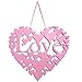 Produktbild Party DIY Decorations - Hanging Non Woven Heart Mark Quot Love Words Home Window Wall Door Decors Wedding Birthday Party - Decorations Party Party Decorations Cloth Heart Lens Confetti Fabric