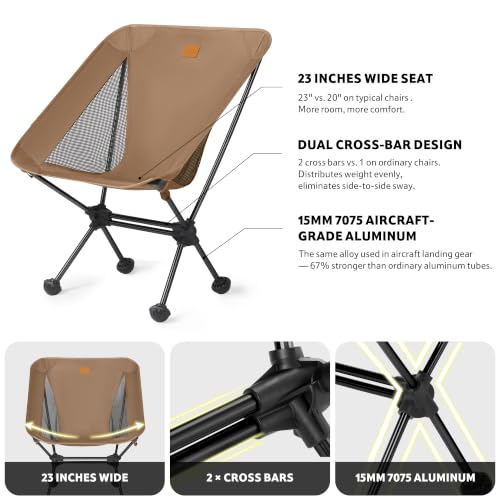 Image of Naturehike YL08 Ultralight Camping Chair - Only 2.12 LBS, Anti-Sinking Feet