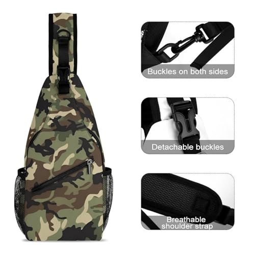 Morrales deportivos mochila de brazo patrón camuflaje miniatura 3
