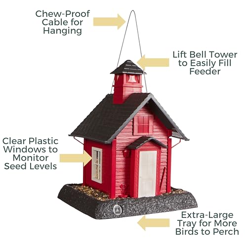 North States Bird Village Collection School House Birdfeeder