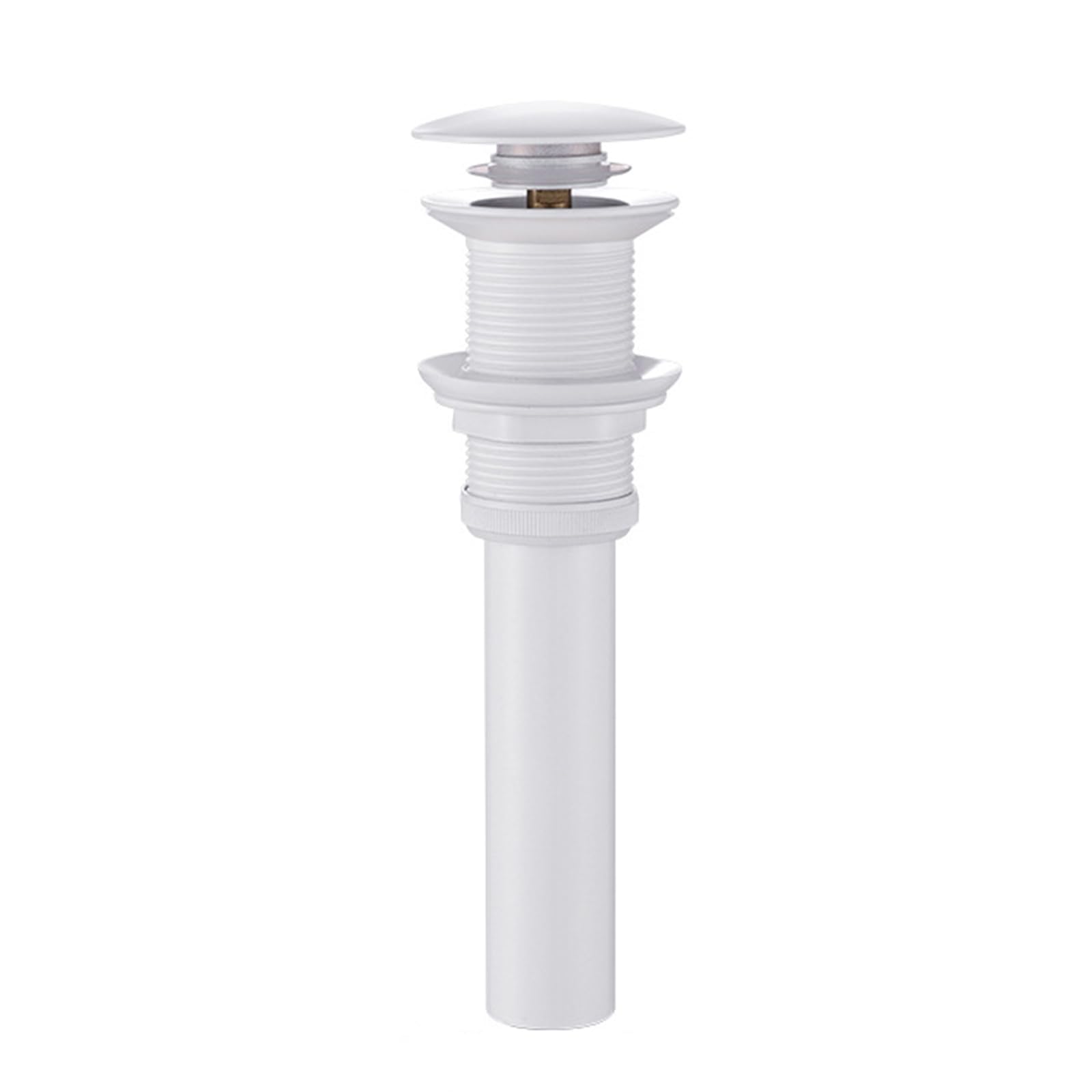 Valvula Desague Lavabo Click Clack,Blanco,Valvula Click Clack Lavabo,Valvula Lavabo Con Rebosadero,Rebote,Cobre Completo,Desagüe De Lavabo,Blanco B