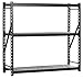 Muscle Rack ERZ772472WL3 Black Heavy Duty Steel Welded Storage Rack, 3 Shelves, 1,000 lb. Capacity per Shelf, 72" Height x 77" Width x 24" Depth