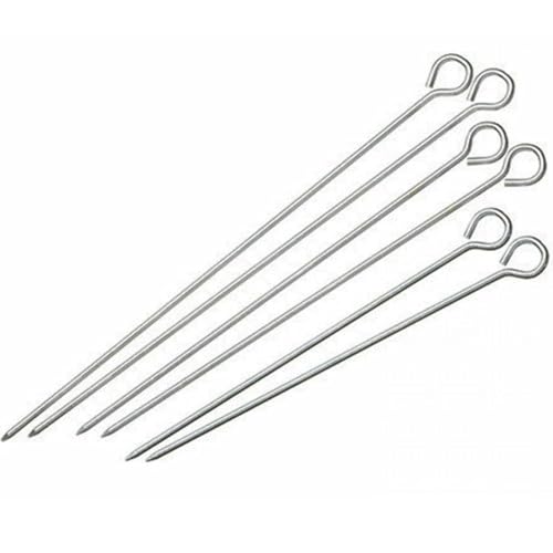 Dynore Stainless Steel 10 inch Barbeque Rods (Skewers)