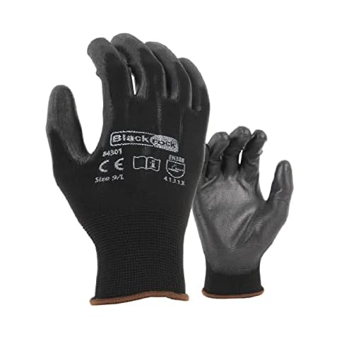 Blackrock Lightweight Grip Work Gloves PU Palm Coated for Precision Handling and Good Dry Grip - Size 10/XL Cover