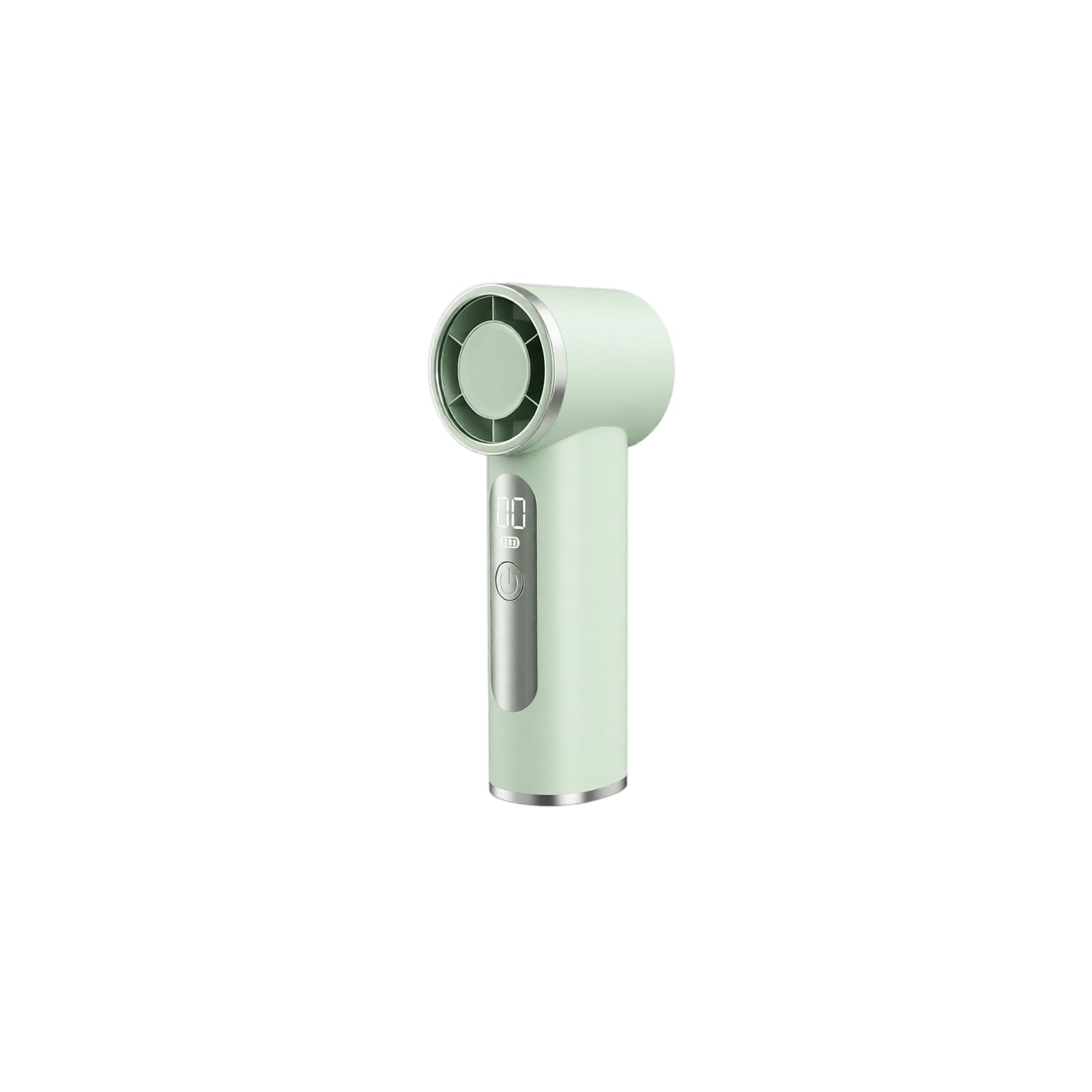 Mini Turbo Handheld Fan, 4000Mah Usb-C Rechargeable Fan With 100-Speed Display, Compact Cooler For Travel, Study & Outdoor Use,Green