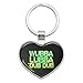 Rick and Morty Wubba Lubba Dub Dub Keychain Heart Love Metal Key Chain Ring