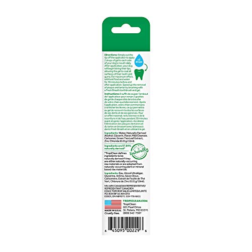 Tropiclean Fresh Breath by - Oral Care Gel for Dogs - Clean Teeth, No Brushing - Helps Remove Plaque & Tartar - Berry Fresh - 59 ml - Image 3