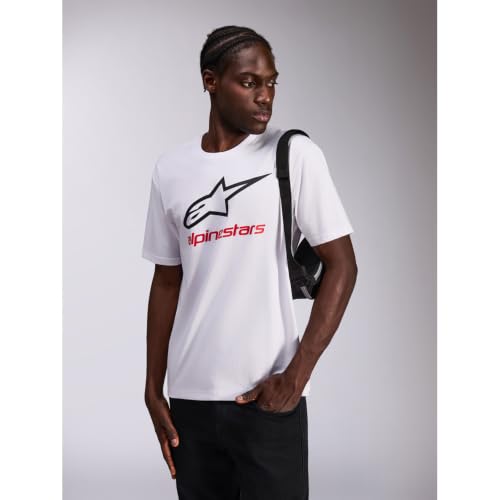 Image of Alpinestars Always 2.0 CSF Tee, Casual Sportswear Shirt, Cotton-Poly Blend, Soft Hand Print, 2XL, White /Black /Red