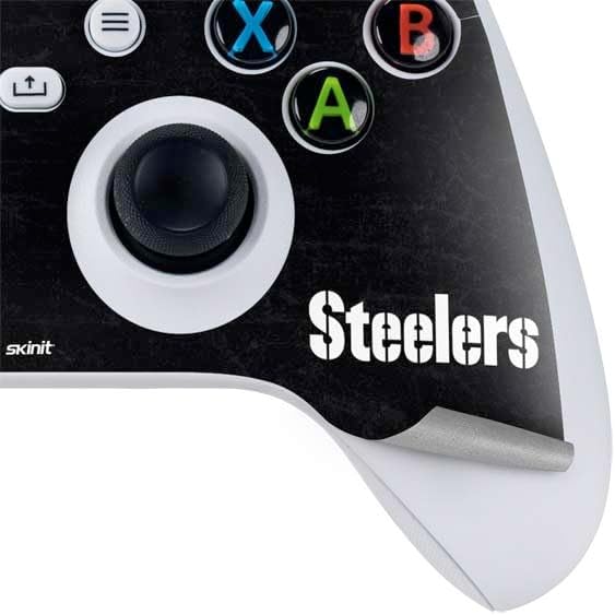 Skinit Decal Gaming Skin Compatible with Xbox Series S Controller - Officially Licensed NFL Pittsburgh Steelers Distressed Design