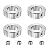 QUARKZMAN 4 Stück Edelstahl Wellenkragen 24mm(15/16") ID 40mm(1 9/16") OD 14mm(9/16") Dicke Einloch Bohrung Wellenarretierkragen Für Getriebemontagen Werkzeugmaschinen