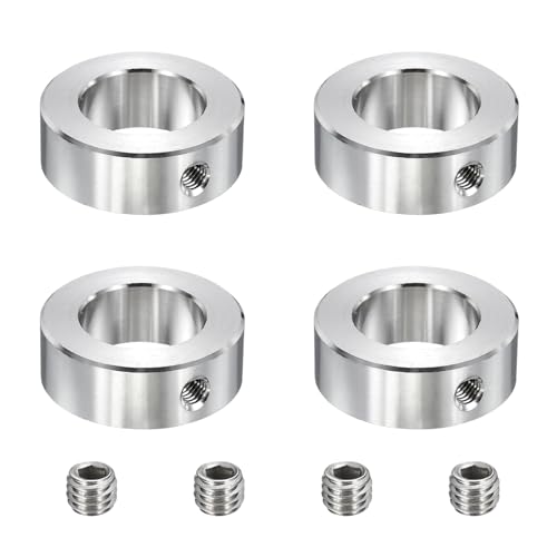 QUARKZMAN 4 Stück Edelstahl Wellenkragen 24mm(15/16) ID 40mm(1 9/16) OD 14mm(9/16) Dicke Einloch Bohrung Wellenarretierkragen Für Getriebemontagen Werkzeugmaschinen