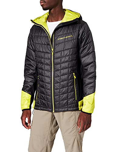 Fischer Sports Herren Primaloft Jacket-Ruka Jacke, Black/Yellow, S