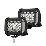 Imperméable: IP67 Xiaozhoukeji Kit de Conversion du xénon 2X 4 36W 54W 72W LED Light Bar pour camions Tracteurs de Voiture Offroad SUV 4WD 4x4 Bateau VTT Spot Combo LED Bar DE Travail DE Travail 12V Auto et Moto