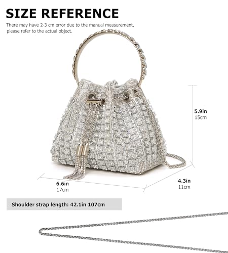 Sparkly Diamond Evening Bag Clutch Purses for Women Rhinestone Purse Glitter Handbag for Party Prom Cocktail Wedding4
