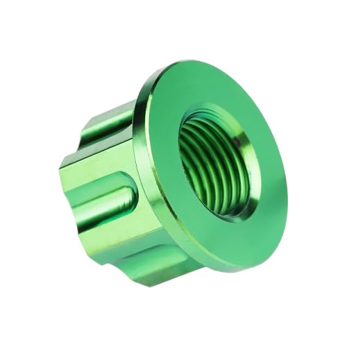Image of Titanium M6 M8 M10 M12 M14 M16 Flange Bolt Nut Bicycle Motorcycle Rear Axle Car Modification Accessories Pack of 6 (M8 Pitch 1.25mm, Green)