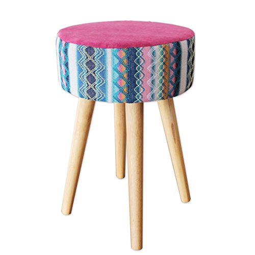 King Home S1706012 Sgabello Fantasia, Fucsia in