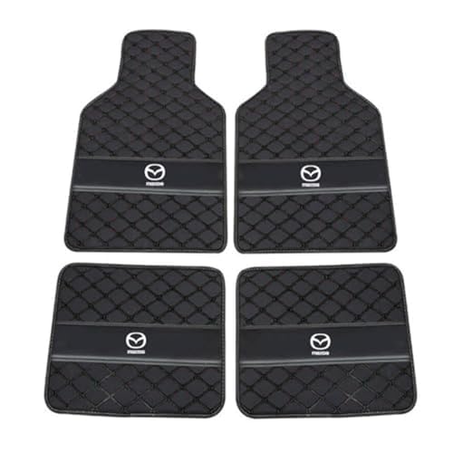 QWEERASS Auto FußMatten, Für Mazda 6 2010-2024 Automatten-Set Allwetter Rutschfeste Wasserdichte Teppich Set Auto Zubehör LHD,B