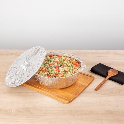 Restaurantware 8 qt Aluminum Lux Foil Pot, 50 Pack by Restaurantware - Used condition - Image 3
