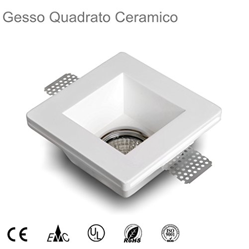 Spot encastrable en plâtre Eurekaled blanc pour ampoule LED - 4