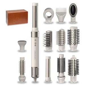 Cecotec Warmluftbürste, Haartrockner, Styler, Glätter - 14 Aufsätze - Coanda CeramicCare Technologie 14in1 AirGlam Champagne. 1400W, Digitaler Motor, Reduziert Frizz, 3 Temperaturen