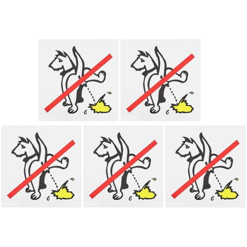 LT Easiyl 5 cartelli di avvertimento in plastica rigida resistente alle intemperie per divieto di fare pipì con cane, adatto per garage, recinzione, parete, casa, 100 x 100 x 2 mm