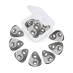 Lot de 12 médiators Yin-Yang en forme de crânes noirs et blancs pour guitare électrique et acoustique – Cadeau idéal pour les amateurs de guitare acoustique – Avec boîte - Les Beatles, Paul McCartney, John Lennon, RIngo Starr, George Harrison Lot de 12 médiators Yin-Yang en forme de crânes noirs et blancs pour guitare électrique et acoustique - Cadeau idéal pour les amateurs de guitare acoustique - Avec boîte – Image 3