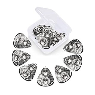 Lot de 12 médiators Yin-Yang en forme de crânes noirs et blancs pour guitare électrique et acoustique – Cadeau idéal pour les amateurs de guitare acoustique – Avec boîte - Les Beatles, Paul McCartney, John Lennon, RIngo Starr, George Harrison Lot de 12 médiators Yin-Yang en forme de crânes noirs et blancs pour guitare électrique et acoustique - Cadeau idéal pour les amateurs de guitare acoustique - Avec boîte – Image 3