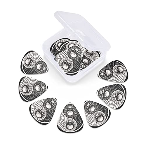 Lot de 12 médiators Yin-Yang en forme de crânes noirs et blancs pour guitare électrique et acoustique – Cadeau idéal pour les amateurs de guitare acoustique – Avec boîte - Les Beatles, Paul McCartney, John Lennon, RIngo Starr, George Harrison Lot de 12 médiators Yin-Yang en forme de crânes noirs et blancs pour guitare électrique et acoustique - Cadeau idéal pour les amateurs de guitare acoustique - Avec boîte – Image 4