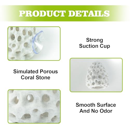 Image of Shrimp Dome Hide, Shrimp Hides for Aquarium, Betta Fish Hideout with Suction Cup, Betta Habitat Tank Ornament Accessories, Aquarium Decor for Small Fish Guppy Hiding Resting (White)