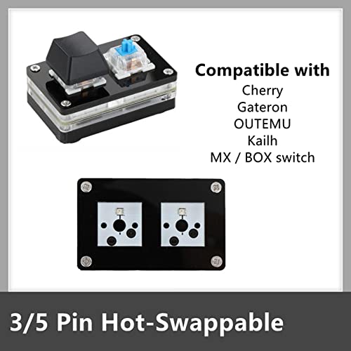 Image of CALANDIS 2-Key Mechanical Gaming Keypad Hot Swap Programming Black Red Switch