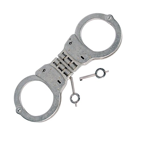 Smith & Wesson Model 300P Hinged Nickel Handcuff w/Push Pin Double Locking System