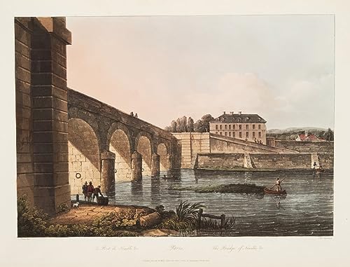 Impression d'affiches Paris le pont de Neuille sur toile 60x90cm pour decoration murale