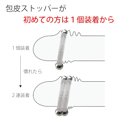 クマッキー ウェイト 300CR鎖型・多機能ペニスリング フリーサイズ 日本製 昼夜 兼用 チントレ ペニスストレッチ グッズ（亀頭露出器具として使用時の落下防止ストラップ無） - 画像6
