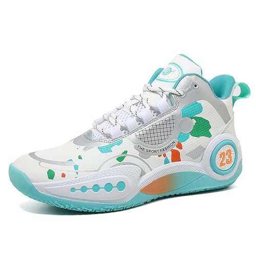 Geymxzik Basketballschuhe Herren Damen Outdoor Mode Sportschuhe Turnschuhe Sneaker Trainingsschuhe Unisex 003 Mintgrün EU 41