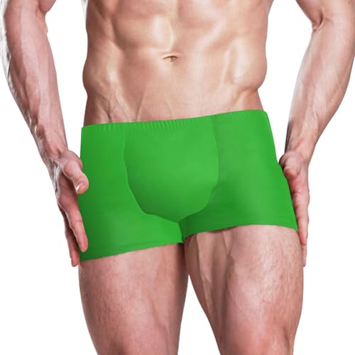Lime Green Mens Swim Trunk Swimwear Bathing Suit Swim Brief Square Leg Board Short S Lime Green2