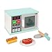 WOODENFUN Toddler Play Kitchen Toys, Wooden Microwave Oven with Light and Realistic Sound, Pretend Play Kitchen Accessories, Learning Toy Birthday Gifts for Boys Girls 3-8 Year Old